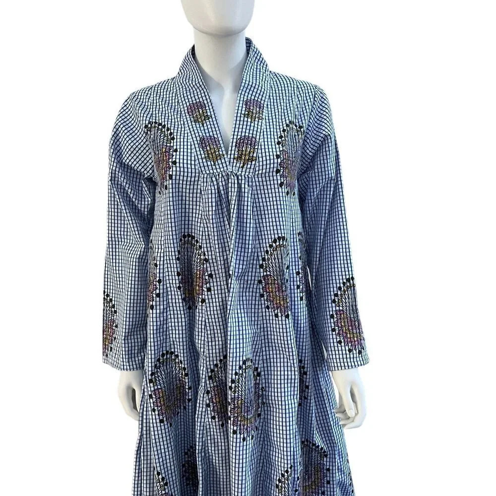 Cotton Hand Block Print Floral Dress - Picture 2 of 13